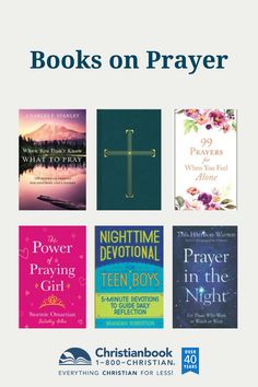 four books on prayer with the words,'book on prayer'in front of them