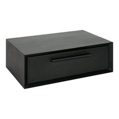 a black box with a handle on it's lid and drawers in the bottom