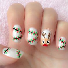 Nail Art Noel, Christmas Nails Diy, Nail Design Glitter, Xmas Nail Art, Red Christmas Nails, Cute Christmas Nails, Christmas Gel Nails, Christmas Nail Art Designs, Christmas Nails Acrylic