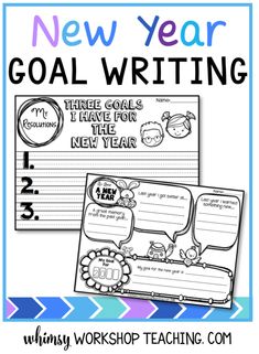 the new year goal writing activity for kids