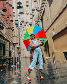 Tramie Tea🧋 (@tramietea) • Instagram photos and videos Rainbow Boots, Rainbow Umbrella, Aesthetic Rainbow