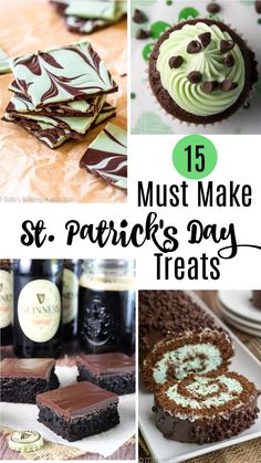 the top ten must make st patrick's day treats, including brownies and cakes