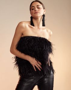 Feather Skirt Feather Mini Skirt, Feather Skirt, Statement Coat, Ostrich Feather, Ostrich Feathers, Black Feathers, Swim Accessories, Cynthia Rowley, Black Bottoms