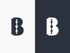 the letter b is made up of black and white letters, with different shapes to each letter