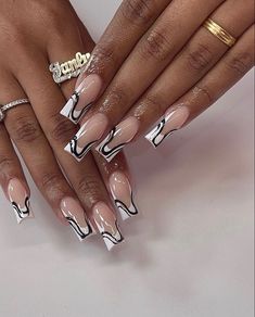 Graduation Nails Ideas, Vaca Nails, Birthday Makeup, Birthday Inspo, French Tip Acrylic Nails, Work Nails