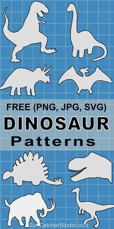 dinosaur stencils with the words free png, jpg, svg