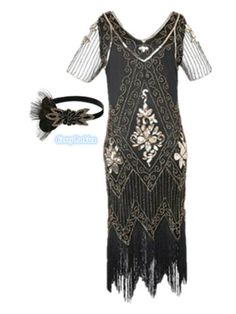 Top Seller for Deluxe Ladies 1920s Roaring 20s Flapper Gatsby Costume Sequins 8-20 Black Gold, Fashion Womens Dresses Black 1920s Flapper Dress For Costume Party, 1920s Fitted Black Flapper Dress, Vintage Flapper Dress For Costume Party, Fitted Black Flapper Dress For Summer, Fitted Vintage Flapper Dress For Summer, Black Vintage Flapper Dress For Vintage Events, Elegant Black Flapper Dress For Costume, Black Gatsby Flapper Dress For Vintage Events, Roaring 20s Flapper