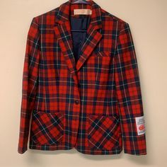 Authentic Scottish Tartan 100% Virgin Wool, Two Pockets, Vintage Jacket Size 8, Small Shoulder Pads This Is An Original Pendleton Women's 49ers Plaid Jacket Of 100% Wool. It Was Likely Never Worn And Is Basically Like New. New Versions Of This Classic Jacket Sell For Nearly $200! It Weighs Just Over One Pound So Not Heavy But Warm. It Has Gentle But Unremovable Shoulder Padding And Slight Tailoring To Make The Waistline Slimmer. It Is Women's Size 8 But Check The Measurements Below To Make Sure It Works For You! Measurements: 34" Chest, 34" Waist, 15 1/2" Sleeve Inseam, 25 1/2" Drop From The Collar Pendleton 49er Jacket, Red Plaid Blazer, Pendleton Jacket, One Pound, Classic Jacket, Scottish Tartans, Plaid Blazer, Plaid Jacket, New New