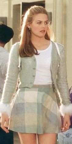 Stile Blair Waldorf, Clueless Fashion, 2024 Aesthetic, Alicia Silverstone, Clueless Outfits, Fashion 90s, Checkered Skirt, 90's Fashion