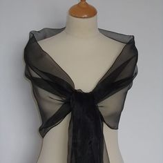 "This black organza wrap/shawl would be perfect for bridesmaids, prom, wedding guest or going to the races.  Black satin dolly bags available. It has a soft draping quality. It has a roll edge finish. Dimensions 78\" x 18\"                        200 cm x 46 cm Gentle wash,    do not tumble dry" Navy Blue Bridesmaids, Wedding Shawls, Evening Scarf, Evening Wrap, Evening Wraps, Evening Shawls, Chiffon Shawl, Bridal Shawl, Etsy Wedding Favors