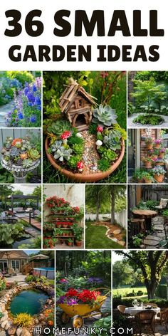 small garden ideas that are easy to make and great for the backyard or yard,