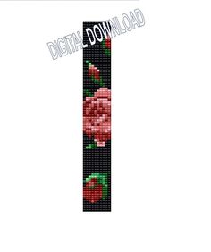 a cross stitch pattern with roses on it