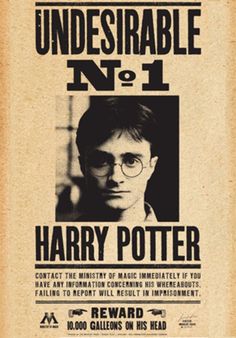 an old harry potter wanted poster