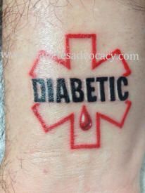 medical id tattoo | shouldn't entirely replace a bracelet (at least for your name, current hometown, emergency contacts), but not a bad idea for blood type, allergies/ disorders, and year of birth. Medical Id Tattoo, Pacemaker Tattoo, Awareness Tattoos, Cubs Tattoo, Medical Symbols