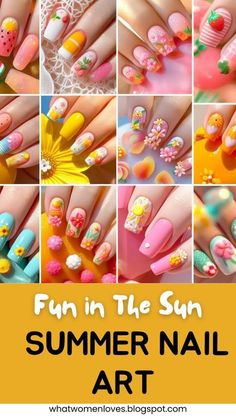 Fresh Nail Art, Sun Diy, Simple Summer Nails, Fresh Nail, Embrace Natural Beauty, Statement Nail, Watermelon Nails, Heat Waves, Summer Nail Art