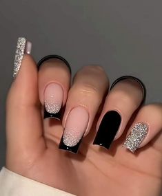 Black And White Nails, Hoco Nails, Fancy Nails Designs, Simple Gel Nails, Casual Nails, Fire Nails, Chic Nails