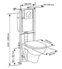 a toilet with its lid up and measurements