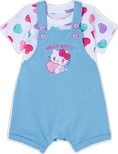 Chenille Patch, Exclusive Dress, Heart Print, Print Shirt, Hot Topic, Little One, Printed Shirts, Overalls, Hello Kitty