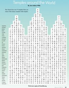 the temples around the world word search