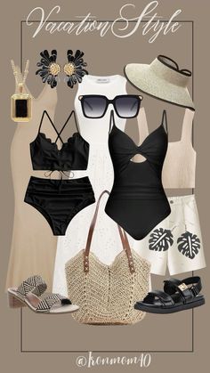 Vacation Outfits Women, Trendy Outfit Ideas, Classic Style Outfits, Beach Wear Outfits, Best Swimsuits, Summer Beach Outfit, Cruise Outfits, Fall Outfit Ideas, Trendy Fall Outfits