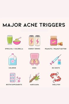 Know what causes you to break out, have acne and so on…. Some causes can also be unhealthy diet,,sleeping with makeup, not drinkung alot pf water etc Tips To Prevent Acne, How To Prevent Acne Breakouts, Hormonal Acne Routine, Foods That Are Bad For Your Skin, Skin Care For Breakouts, Acne Trigger Foods, Foods That Trigger Acne, Hormonal Acne Diet Clear Skin