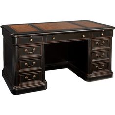 an antique style desk with two drawers