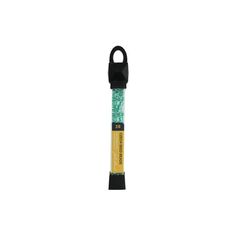 a black and green strap with a yellow tag on it