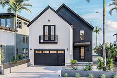 this is an artist's rendering of a two - story house with black shutters