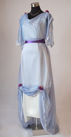 Edwardian light blue evening dress plus size made in England Downton Abbey inspired Titanic styled dress by MonaBocca on Etsy https://www.etsy.com/listing/230294695/edwardian-light-blue-evening-dress-plus Light Blue Evening Dress, Edwardian Evening Gown, Edwardian Tea Dress, Edwardian Gowns, Blue Evening Dress, Edwardian Dress, Gibson Girl, Blue Evening Dresses, Evening Dresses Plus Size