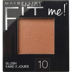 Enhance skin tone with a natural blush. True-to-tone color blends seamlessly. Now Fit happens with a flattering natural yet noticeable blush. Packaging may vary, what you receive may not be what is reflected on site. Size: 0.16 oz.  Color: Brown. Fairy Tale Makeup, Maybelline Fit Me Blush, Fit Me Blush, Drugstore Blush, Makeup For School, Tan Makeup, Asian Skin Tone, Best Blush, New York Fits