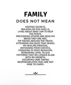 a black and white poster with the words family does not mean in different font styles