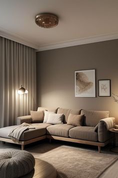 #masterbedroom #bedroomdecor #interiordesign #homedecor #bedroomideas #bedroominspiration #interiordecor #homeimprovement #designideas Dark Beige Living Room, Long Curtains Living Room, Greige Living Room, Grey Sofa Living Room, India Home Decor, Beige Living Rooms, Pinterest Room Decor