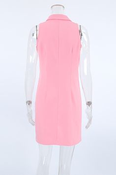 Slim Fit Sheath Mini Dress For Summer, Fitted Pink Pencil Skirt Dress, Pink Fitted Pencil Skirt Dress, Summer Knee-length Slim Fit Bodycon Dress, Spring Sheath Bodycon Dress Slim Fit, Spring Sheath Slim Fit Bodycon Dress, Slim Fit Sheath Bodycon Dress For Spring, Sleeveless Non-stretch Solid Color Dress, Summer Bodycon Dress With Back Zipper