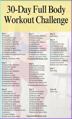 the 30 day full body workout challenge