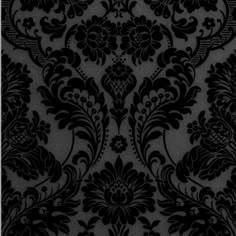 a black and white wallpaper with an ornate design on it's side,