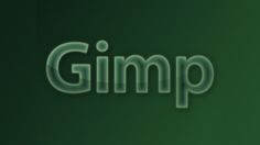 the word gimp appears to be glowing green