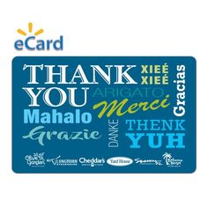 a thank card with the words thank you and other things in different languages on it