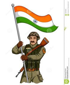 Army Drawing, Independence Day Drawing, Republic Day Indian, Soldier Silhouette, Flag Drawing