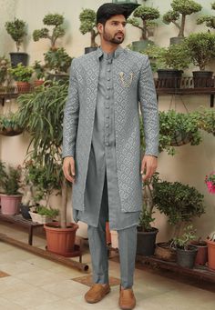 Grooms Mehndi Outfit, Men's Wedding Outfit, Marriage Dress