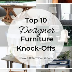 The top 10 designer furniture knock offs that you can DIY at home and save hundreds of dollars and customize the furniture to fit your needs #1905farmhouse #athomediy Exterior Metal Door, Diy Tripod, Budget Farmhouse Decor, Garage Door Paint, Metal Doors Exterior, Budget Farmhouse, Remodel House, Over The Range Microwave, Diy Blanket Ladder