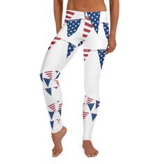 American Flag Leggings II Red White & Blue Women's - Etsy Bosnia and Herzegovina Teen Usa, Cool Summer Outfits, Red Bandana, Womens Leggings, Fashion Tights, 4 Way Stretch Fabric, Stretch Pants, Cozy Fashion, Oversized Sweater