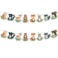 an animal themed garland with animals on it