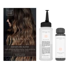 Kristin Ess Hair Signature Gloss Temporary Hair Color - Smoky Topaz Kristin Ess Hair, Clairol Natural Instincts, Drugstore Hair Products, Medium Blonde Hair, Kristin Ess, Hair Gloss, Covering Gray Hair, Temporary Hair Color, Soften Hair