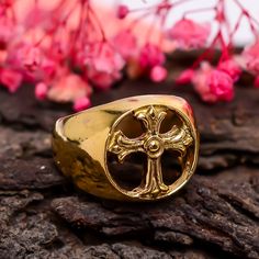 Brass Cross Ring | Vintage Cross Ring | Statement Ring | Jesus Ring | Brass Cross Ring | Solid Silver & Brass Ring | Ethnic Ring | Handmade Ring | Gift For Her Free Delivery Your satisfaction is the only way to our success and we will do our best to keep it that way. We're not happy unless you are! We are continuously adding new products in our store. So keep coming back to see more great deals on store https://www.etsy.com/in-en/shop/HighlightIN?ref=seller-platform-mcnav Gold Cross Rings With Spiritual Style, Bohemian Gold Rings For Ceremonial Occasions, Handmade Gold Rings For Festivals, Jesus Ring, Messing Ring, Cross Ring, Brass Ring, Ring Vintage, Ring Handmade