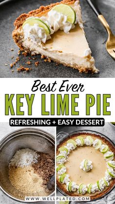 the best key lime pie is ready to be eaten