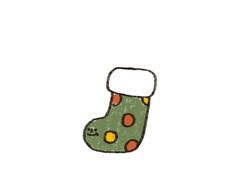 a drawing of a green boot with polka dots on it's side and a white background