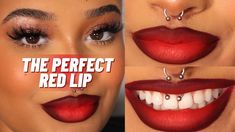 HOW TO DO: THE PERFECT RED LIP COMBO Red Lipstick Makeup Looks Tutorial, Red Lip With Black Liner, Ombré Red Lip, Red Lip Liner Combo, Lip Liner With Red Lipstick, Red And Brown Lip Combo, Red Lip Combo For Light Skin, Red Lip Combos For Black Women, Red Lip Combo For Brown Skin