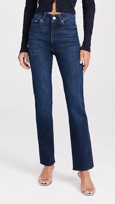 DL1961 Hepburn Wide Leg Jeans: High Rise Vintage 32' | Shopbop Straight Fit Flare Jeans With Pockets For Fall, Denim Blue Straight Fit Flare Jeans For Fall, Fitted Dark Wash Bottoms With Straight Hem, Mid-rise Jeans With Seam Detailing For Fall, Fall Jeans With Seam Detailing In Medium Wash, Fitted Jeans With Zip Fly For Work, Fitted Jeans For Workwear, Fall Denim Blue Straight Fit Flare Jeans, Chic Fitted Jeans With Zip Fly