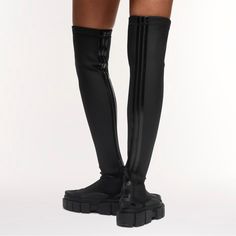 Ivy Park Supersleek Long Boots Thigh-High Boots Made With Neoprene That's Big On Stretch. The Sky Is The Limit In These Statement Boots From Adidas X Ivy Park. Made With Super Stretchy Neoprene, The Boot Glides On And Hugs Like A Second Skin, Fit With A Finger Loop At The Heel For Easy Dressing. Suede And Tpu Accent The Texture While Anchoring Your Foot To The Rubber Outsole Below. Regular Fit Pull-On With Heel Pull Thigh-High Stretch Neoprene With Suede And Tpu Details Textile Lining Rubber Out Statement Boots, Adidas X Ivy Park, The Sky Is The Limit, Sky Is The Limit, Ivy Park, Black Clutch, Adidas X, Original Clothes, Long Boots