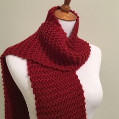 Nwot. Beautiful Deep Red Knit Scarf. Hand Knit; Never Worn. Really Beautiful And Absolutely Excellent Condition. **See My Other Listing For The Exact Same Scarf In Black.** Red Knit Scarf, Handmade Knitting, Knit Scarf, Deep Red, Lady In Red, Scarf Wrap, Hand Knitting, Scarf Accessory, Checks